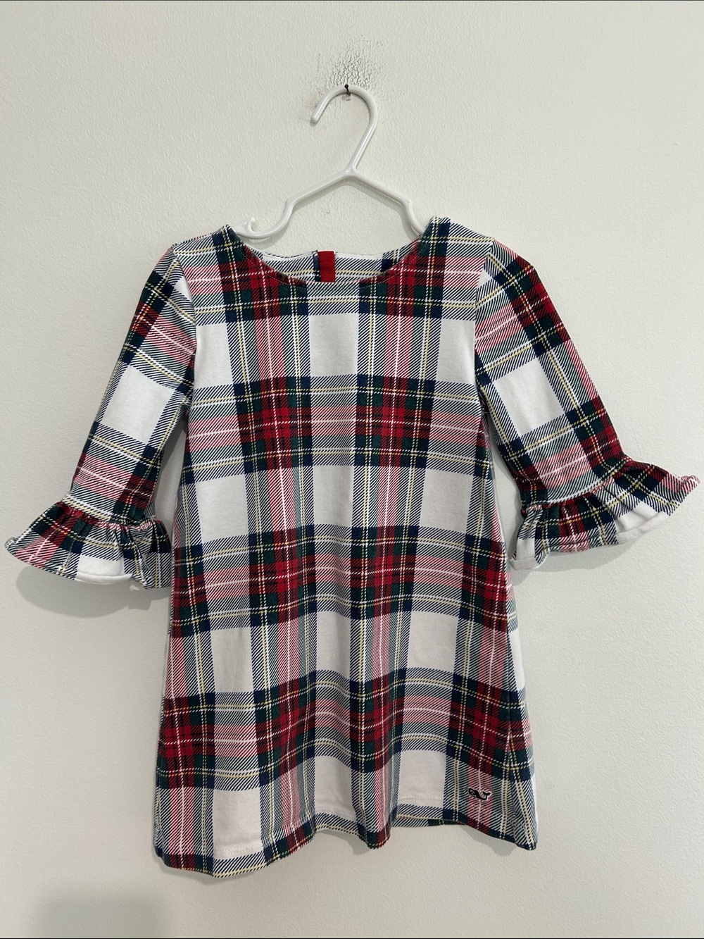Vineyard Vines Girls Plaid Ruffle Dress Size 3T